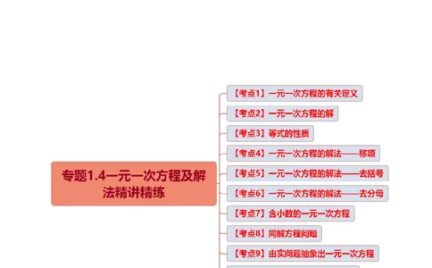 专题1.4一元一次方程及解法十大核心考点精讲精练-2022-2023学年七年级数学上学期复习备考高分秘籍（原卷版）人教版_初中数学人教版_7上-初中数学人教版_06习题试卷