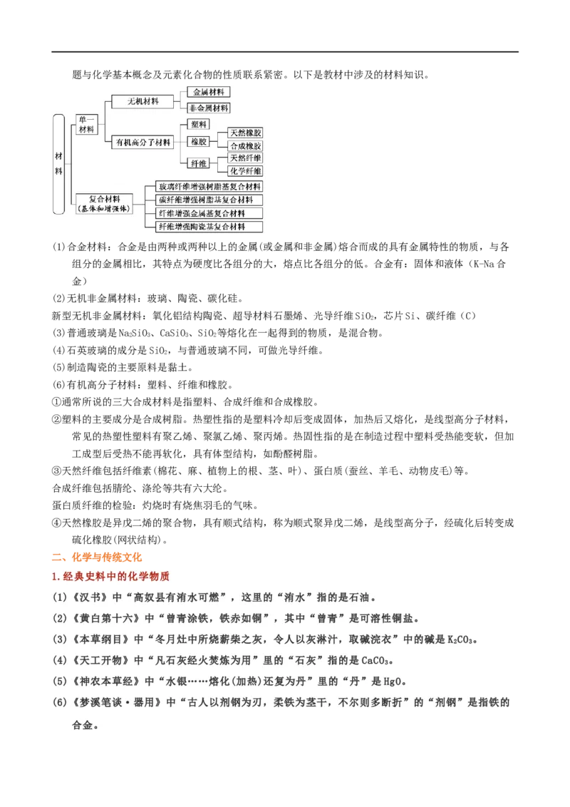 专题一化学与科学技术、传统文化、环保（SEST）（考点剖析）-高考引领教学2023年高考化学二轮针对性复习方案（解析版）_05高考化学_通用版（老高考）复习资料_2023年复习资料