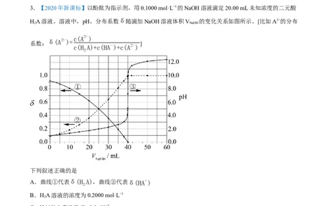 专题10水溶液中的离子平衡-2020年高考化学真题与模拟题分类训练（学生版）_05高考化学_新高考复习资料_2022年新高考资料_2022年一轮复习各版本_1.高考化学2022年一轮复习通用版