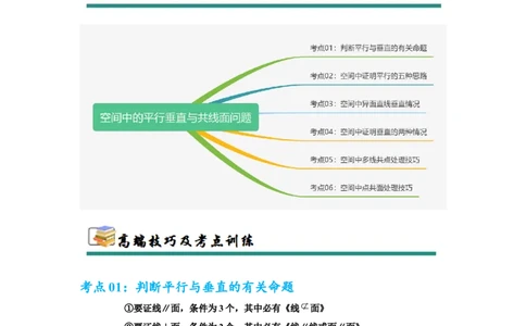 考点巩固卷15空间中的平行垂直与共线面问题（六大考点）(原卷版）_2.2025数学总复习_2025年新高考资料_一轮复习_2025年高考数学一轮复习考点通关卷（新高考通用）