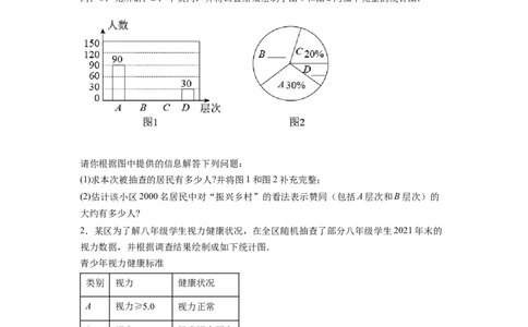 专题12《数据的收集、整理与描述》解答题重点题型分类（原卷版）_初中数学人教版_7下-初中数学人教版_7下-初中数学人教版（旧版）赠送_06习题试卷_5专项练习