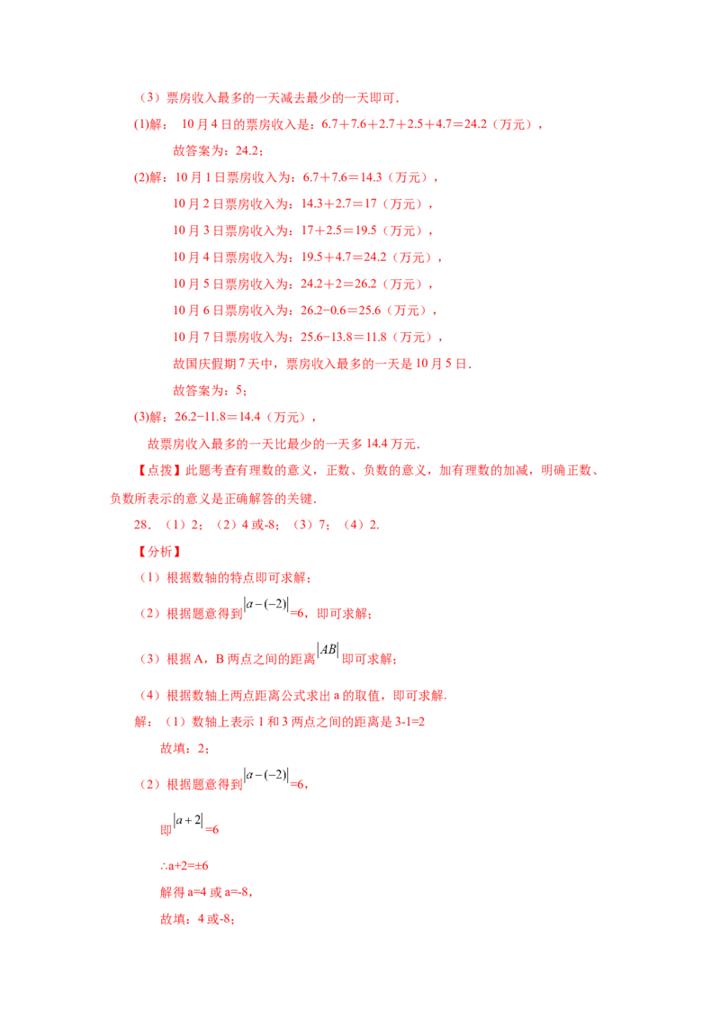 专题1.47《有理数》全章复习与巩固（巩固篇）（专项练习）-2022-2023学年七年级数学上册基础知识专项讲练（人教版）_初中数学人教版_7上-初中数学人教版_07专项讲练
