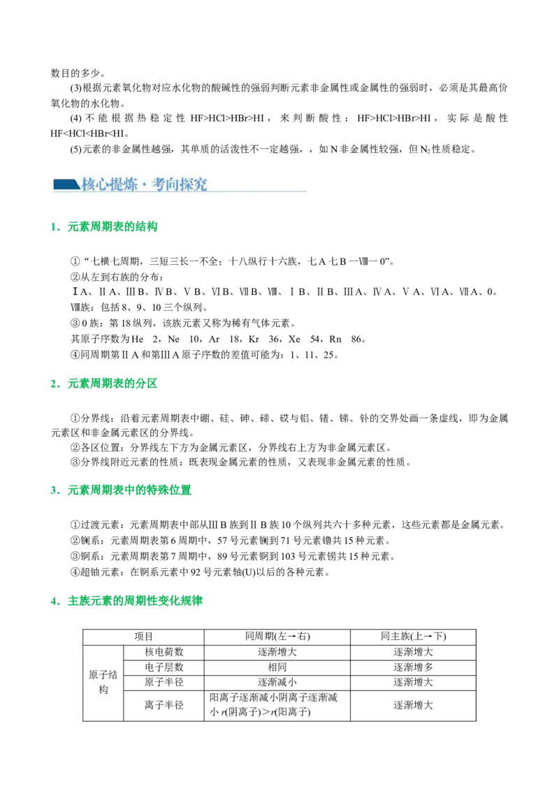 专题11物质结构与元素周期律(讲义)(解析版)_05高考化学_2024年新高考资料_2.2024二轮复习_2024年高考化学二轮复习讲练测（新教材新高考）