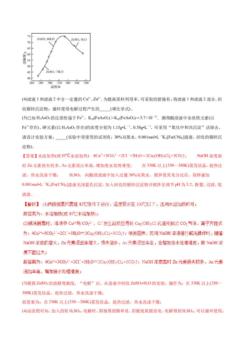 专题19化学工艺流程图-2019年高考化学易错题汇总（解析版）_05高考化学_新高考复习资料_2022年新高考资料_2022年一轮复习各版本_1.高考化学2022年一轮复习通用版
