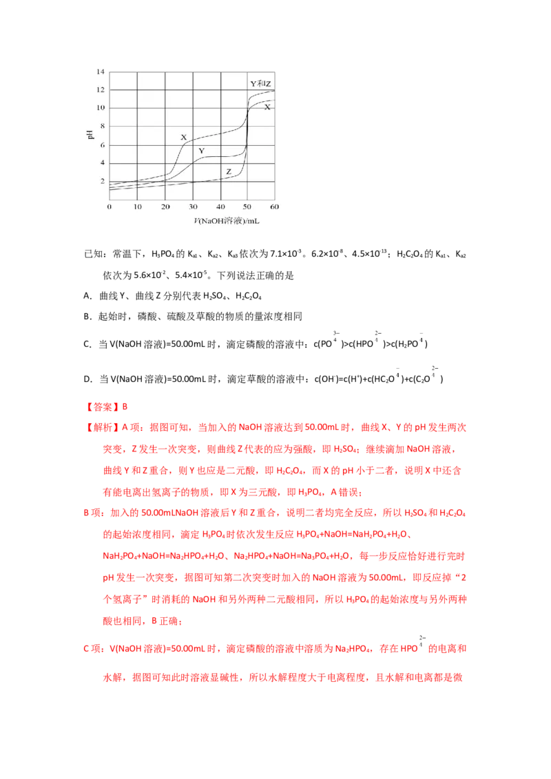 专题九水溶液中的离子平衡专题检验（实战演练）-高考引领教学2023年高考化学二轮针对性复习方案（解析版）_05高考化学_通用版（老高考）复习资料_2023年复习资料_二轮复习