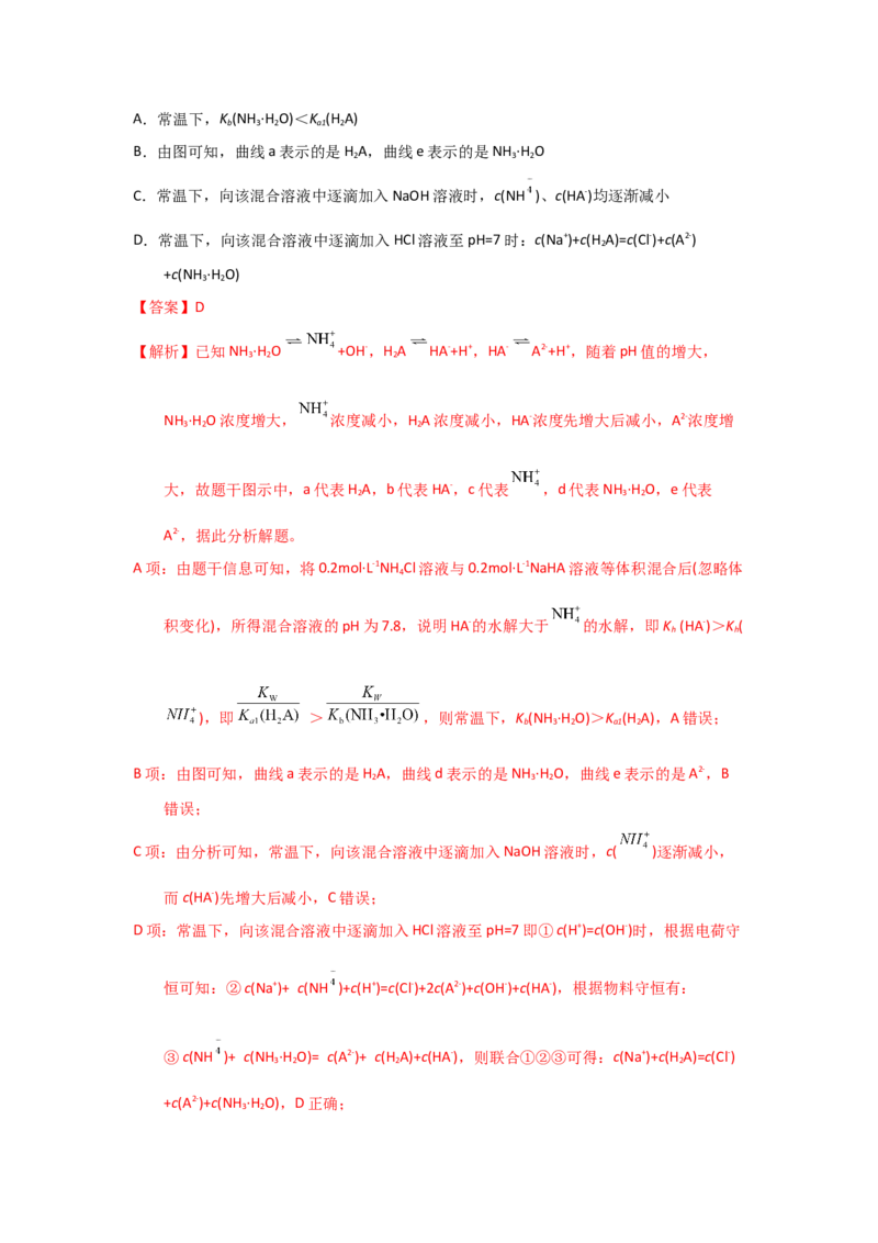 专题九水溶液中的离子平衡专题检验（实战演练）-高考引领教学2023年高考化学二轮针对性复习方案（解析版）_05高考化学_通用版（老高考）复习资料_2023年复习资料_二轮复习