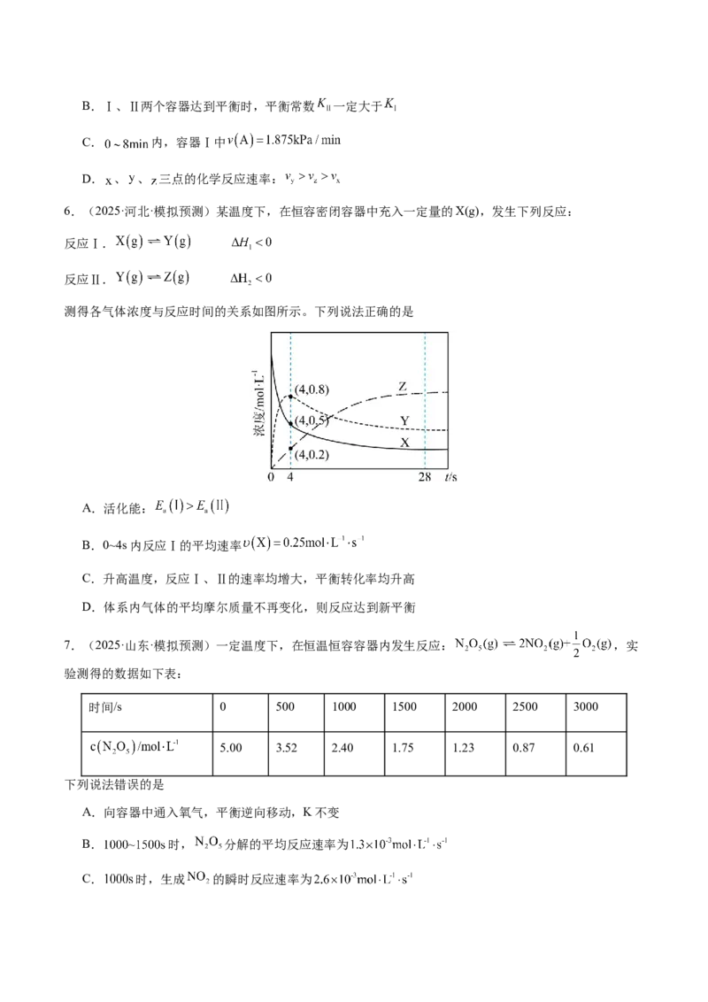 专题22化学反应速率与化学平衡（原卷版）-备战2025年高考化学二轮&middot;突破提升专题复习讲义（新高考通用）_05高考化学_2025年新高考资料_二轮复习_01高考语文等多个文件