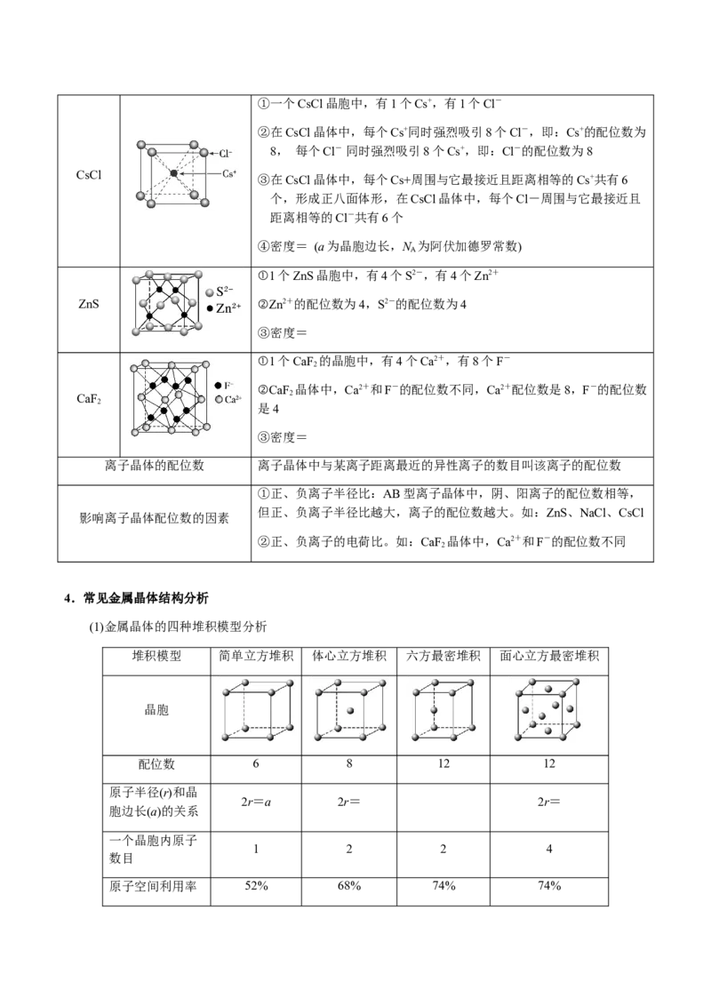 专题17晶体的结构分析、晶胞计算（原卷版）-备战2025年高考化学二轮&middot;突破提升专题复习讲义（新高考通用）_05高考化学_2025年新高考资料_二轮复习