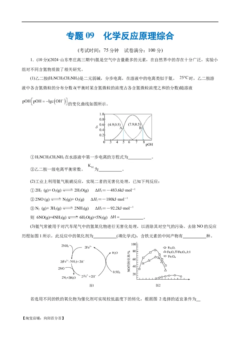 专题09化学反应原理综合(题型突破)(测试)(解析版)_05高考化学_新高考复习资料_2024年新高考资料_二轮复习资料_2024年高考化学二轮复习讲练测（新教材新高考）_配套练习（原卷版+解析版）