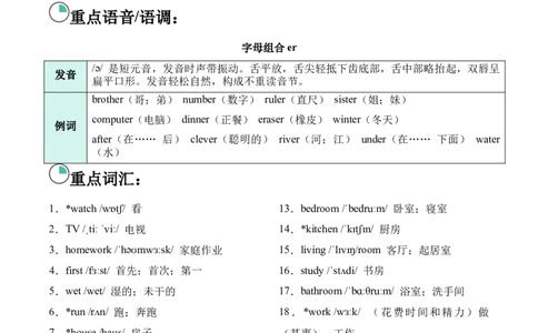 Unit2Familyrules（单元听力专项训练）_2026春人教四下_09听力专项训练含音频word版完整版_Unit2Familyrules（单元听力专项训练）（新教材）