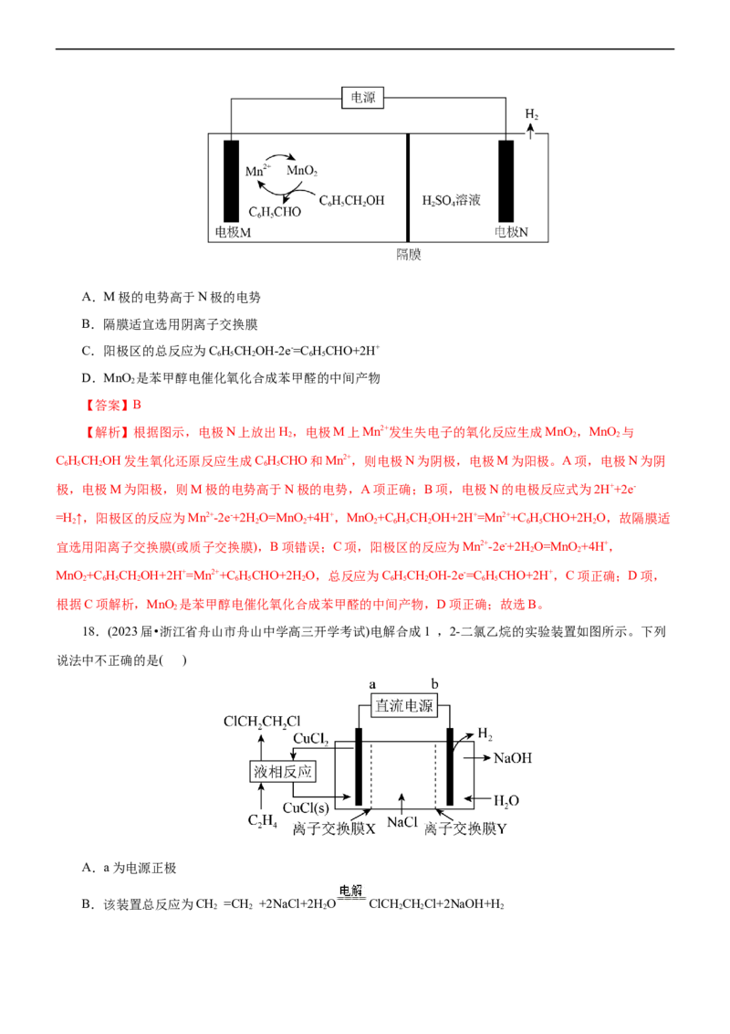 专题08化学反应与能量变化（测）（解析版）_05高考化学_通用版（老高考）复习资料_2023年复习资料_二轮复习_2023年高考化学二轮复习讲练测（全国通用）