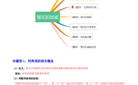专题09整式的加减-一题三变系列2022-2023学年七年级数学上册重要考点题型精讲精练(人教版)(解析版)_初中数学人教版_7上-初中数学人教版_7上-初中数学人教版（旧版）赠送_07专项讲练