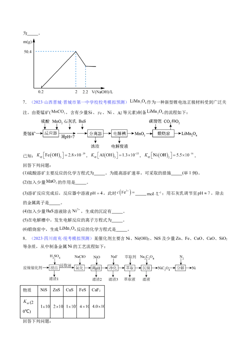 专题41工艺流程-2024年高考化学一轮复习基础考点必刷好题（新教材新高考）（原卷版）_05高考化学_2024年新高考资料_1.2024一轮复习