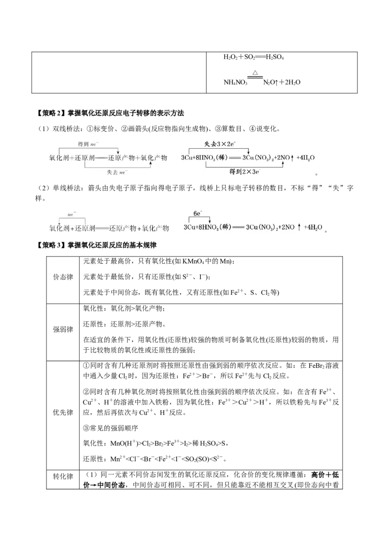 专题06氧化还原反应概念、规律及应用（解析版）-备战2025年高考化学二轮&middot;突破提升专题复习讲义（新高考通用）_05高考化学_2025年新高考资料_二轮复习