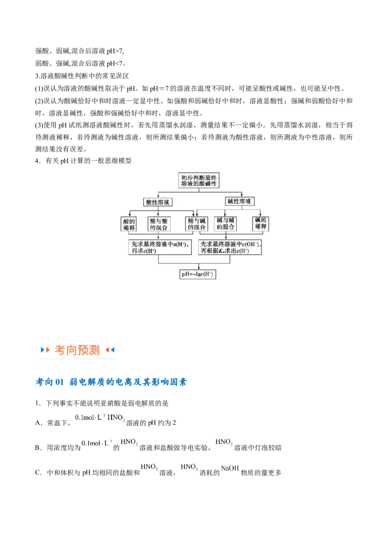 专题10水溶液中的离子反应与平衡（讲义）（原卷版）_05高考化学_2024年新高考资料_2.2024二轮复习_高频考点2024年高考化学二轮复习高频考点追踪与预测（新高考专用）