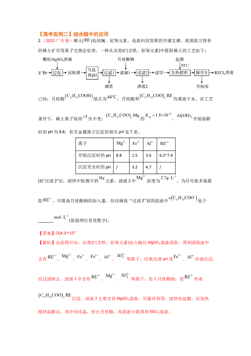 专题九水溶液中的离子平衡（考点剖析）-高考引领教学2023年高考化学二轮针对性复习方案（解析版）_05高考化学_通用版（老高考）复习资料_2023年复习资料_二轮复习