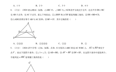 专题04等腰三角形的判定（原卷版）_初中数学人教版_8上-初中数学人教版_2025秋季新人教版数学八上课件教案_09-难点专项压轴训练