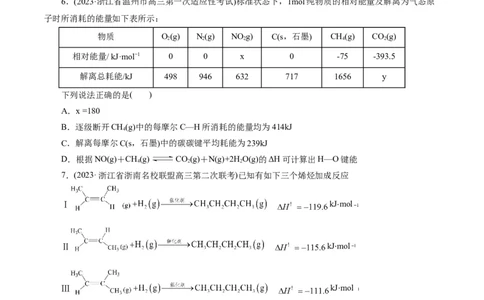 专题06化学反应与能量(练习)(原卷版)_05高考化学_新高考复习资料_2024年新高考资料_二轮复习资料_2024年高考化学二轮复习讲练测（新教材新高考）_配套练习（原卷版+解析版）