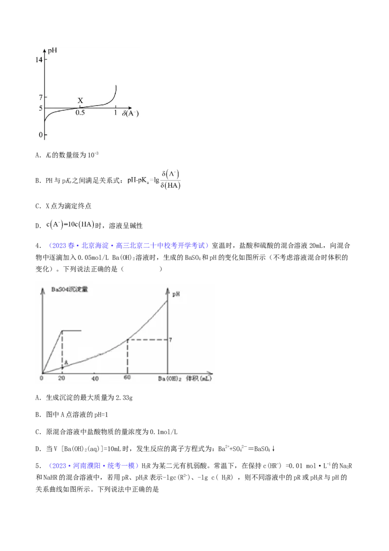 专题30水的电离和溶液的pH-2024年高考化学一轮复习基础考点必刷好题（新教材新高考）（原卷版）_05高考化学_2024年新高考资料_1.2024一轮复习