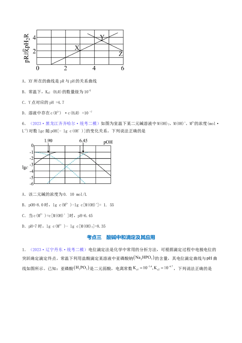 专题30水的电离和溶液的pH-2024年高考化学一轮复习基础考点必刷好题（新教材新高考）（原卷版）_05高考化学_2024年新高考资料_1.2024一轮复习