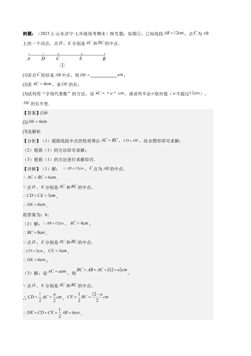 专题10利用数学思想方法解决线段与角的计算问题之四大题型（解析版）_初中数学人教版_7上-初中数学人教版_7上-初中数学人教版（旧版）赠送_06习题试卷_6期中期末复习专题