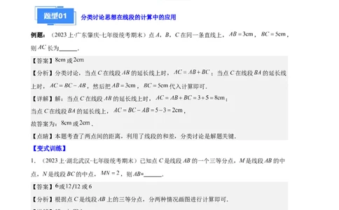 专题10利用数学思想方法解决线段与角的计算问题之四大题型（解析版）_初中数学人教版_7上-初中数学人教版_7上-初中数学人教版（旧版）赠送_06习题试卷_6期中期末复习专题