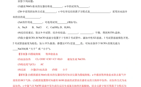 专项13含氯消毒剂（解析版）_05高考化学_新高考复习资料_2023年新高考资料_专项复习_2023年高考化学热点专项导航与精练（新高考专用）