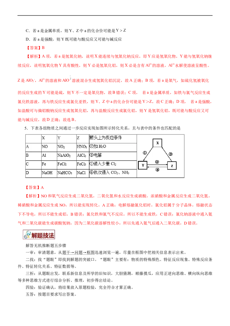 专题07非金属及其化合物（讲）（教师版）_05高考化学_通用版（老高考）复习资料_2023年复习资料_二轮复习_2023年高考化学二轮复习讲练测（全国通用）