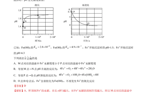 专题12铁及其重要化合物-2024年高考化学一轮复习基础考点必刷好题（新教材新高考）（解析版）_05高考化学_2024年新高考资料_1.2024一轮复习