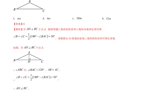 专题09等腰等边三角形问题（解析版）_初中数学人教版_8上-初中数学人教版_旧版_06习题试卷_6期中期末复习专题