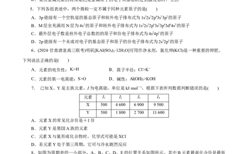 专题12物质结构与性质综合(题型突破)(练习)(原卷版)_05高考化学_2024年新高考资料_2.2024二轮复习_2024年高考化学二轮复习讲练测（新教材新高考）