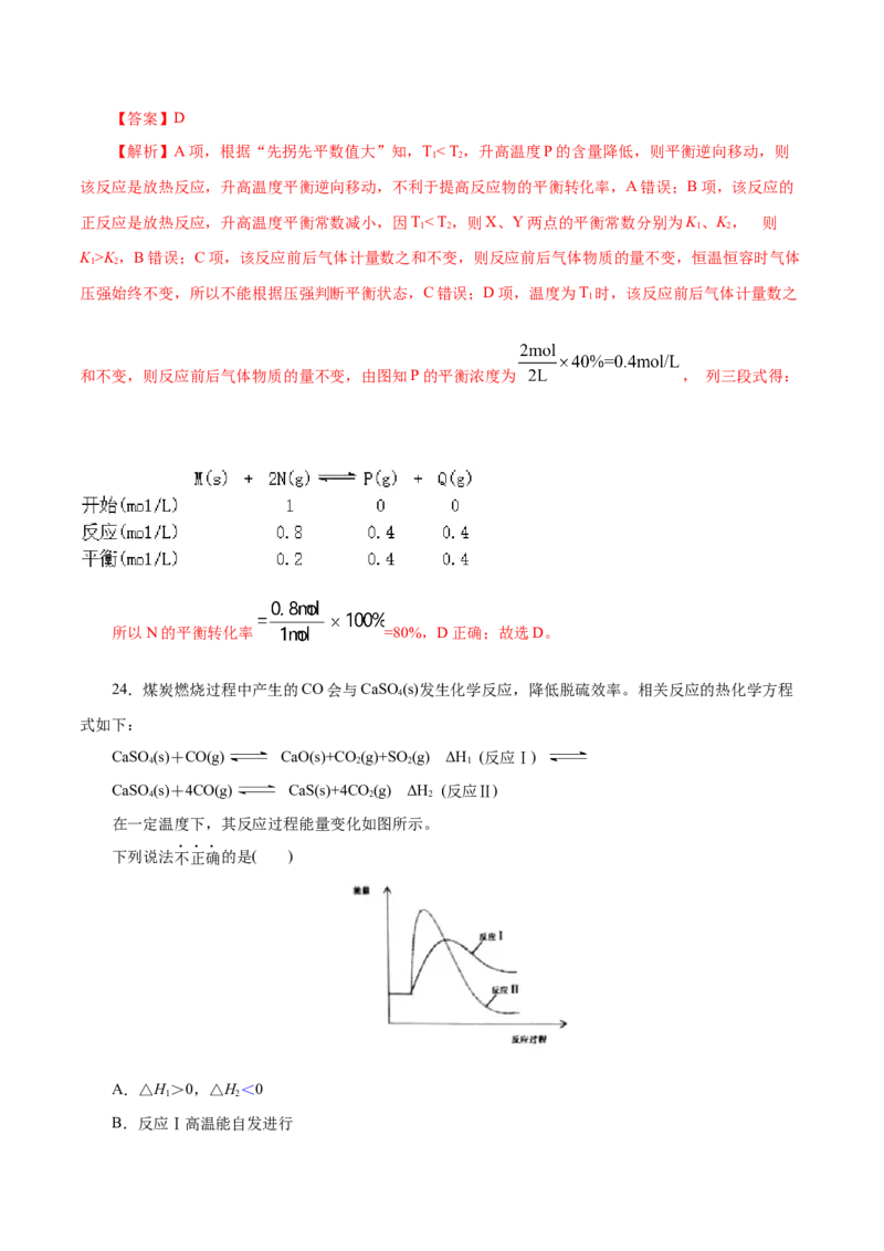 专题10化学反应速率与平衡-2023年高考化学一轮复习小题多维练（解析版）_05高考化学_新高考复习资料_2023年新高考资料_一轮复习_2023年新高考化学一轮复习小题多维练