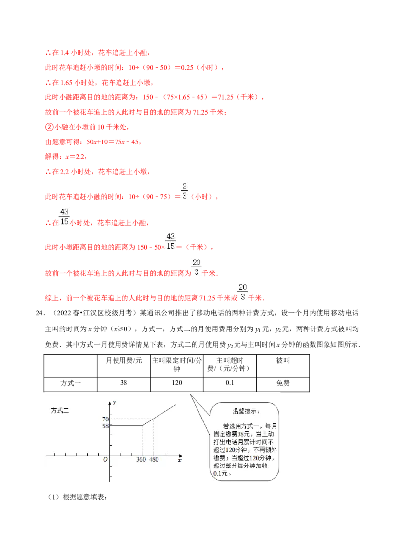 专题19.6一次函数的应用专项提升训练（重难点培优）-拔尖特训2023年培优（解析版）人教版_初中数学人教版_八年级数学下册_保存转存之后查看(1)_旧版-可参考_07专项讲练