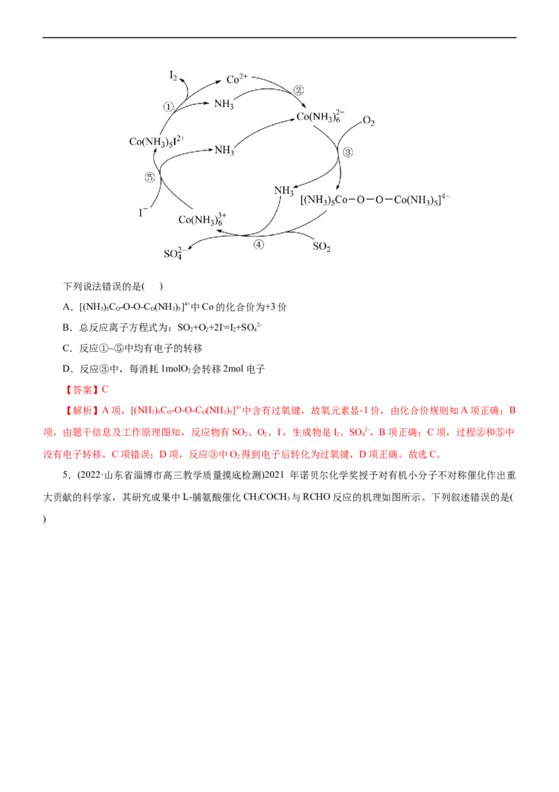 专题10化学反应机理与历程（讲）（教师版）_05高考化学_通用版（老高考）复习资料_2023年复习资料_二轮复习_2023年高考化学二轮复习讲练测（全国通用）