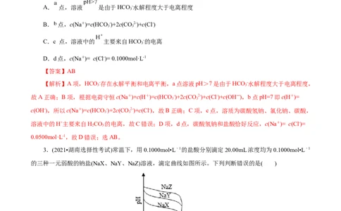 专项31中和滴定图象（原卷版）_05高考化学_新高考复习资料_2023年新高考资料_专项复习_2023年高考化学热点专项导航与精练（新高考专用）