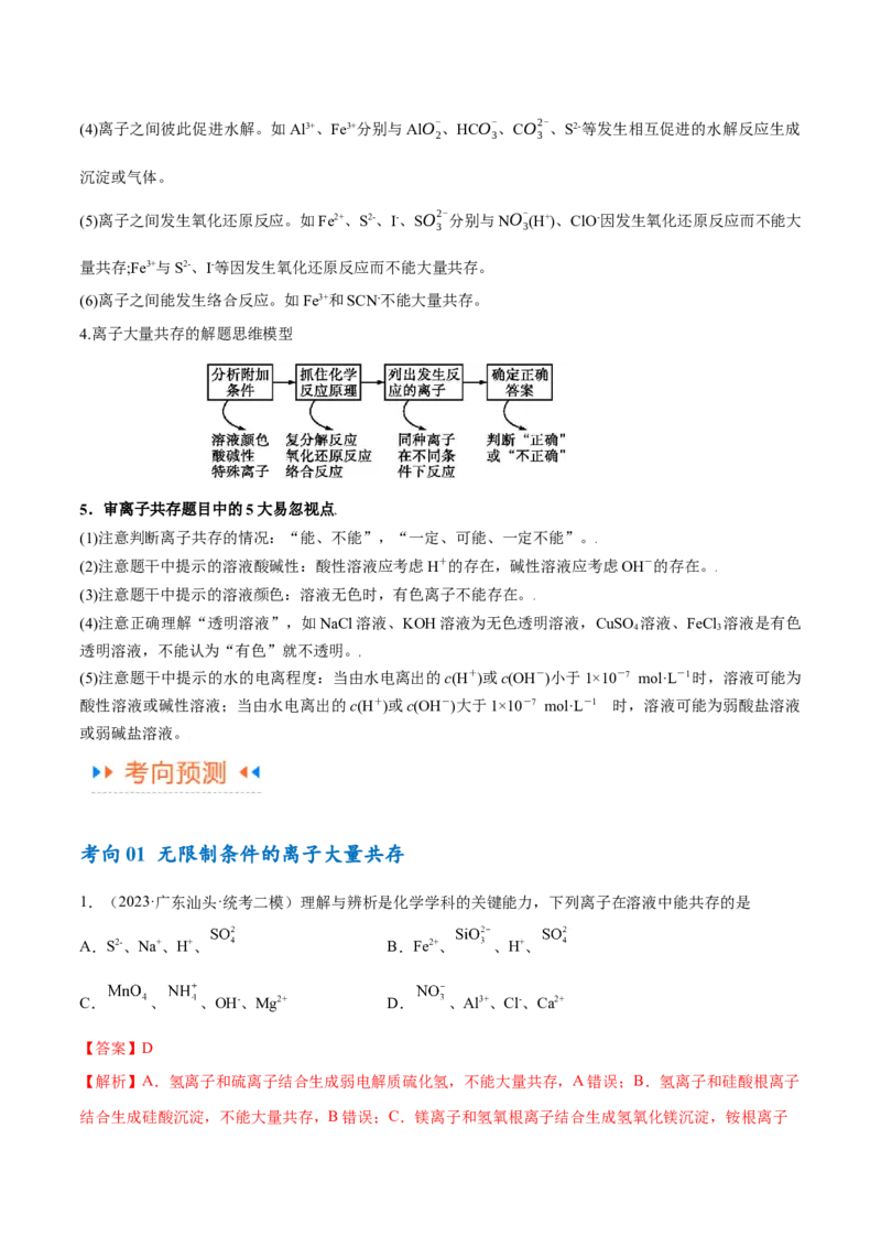 专题03离子反应（讲义）（解析版）_05高考化学_2024年新高考资料_2.2024二轮复习_高频考点2024年高考化学二轮复习高频考点追踪与预测（新高考专用）