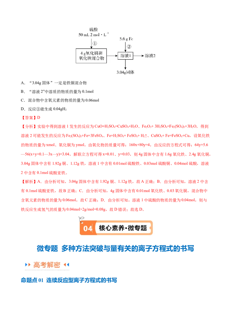 专题03离子反应（讲义）（解析版）_05高考化学_2024年新高考资料_2.2024二轮复习_高频考点2024年高考化学二轮复习高频考点追踪与预测（新高考专用）