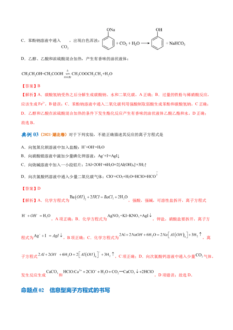 专题03离子反应（讲义）（解析版）_05高考化学_2024年新高考资料_2.2024二轮复习_高频考点2024年高考化学二轮复习高频考点追踪与预测（新高考专用）