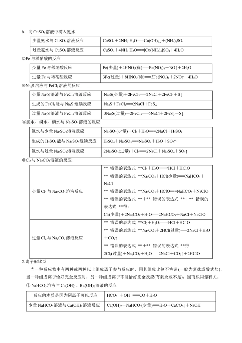 专题03离子反应（讲义）（解析版）_05高考化学_2024年新高考资料_2.2024二轮复习_高频考点2024年高考化学二轮复习高频考点追踪与预测（新高考专用）