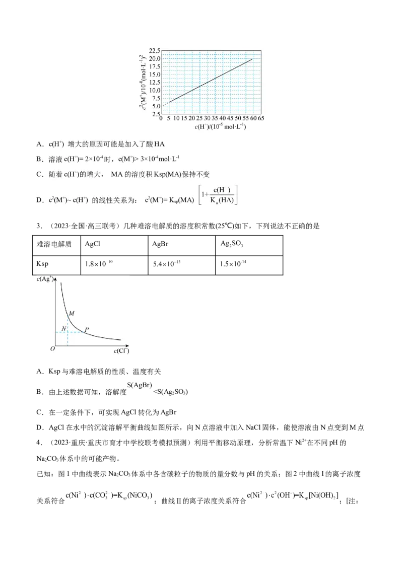 专题10水溶液中的离子反应与平衡（分层练）（原卷版）_05高考化学_2024年新高考资料_2.2024二轮复习_高频考点2024年高考化学二轮复习高频考点追踪与预测（新高考专用）