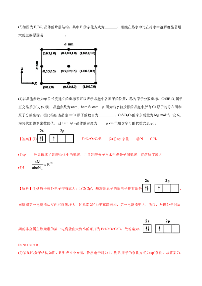 专题17物质结构与性质（选修）-2020年高考化学真题与模拟题分类训练（教师版含解析）_05高考化学_新高考复习资料_2022年新高考资料_2022年一轮复习各版本