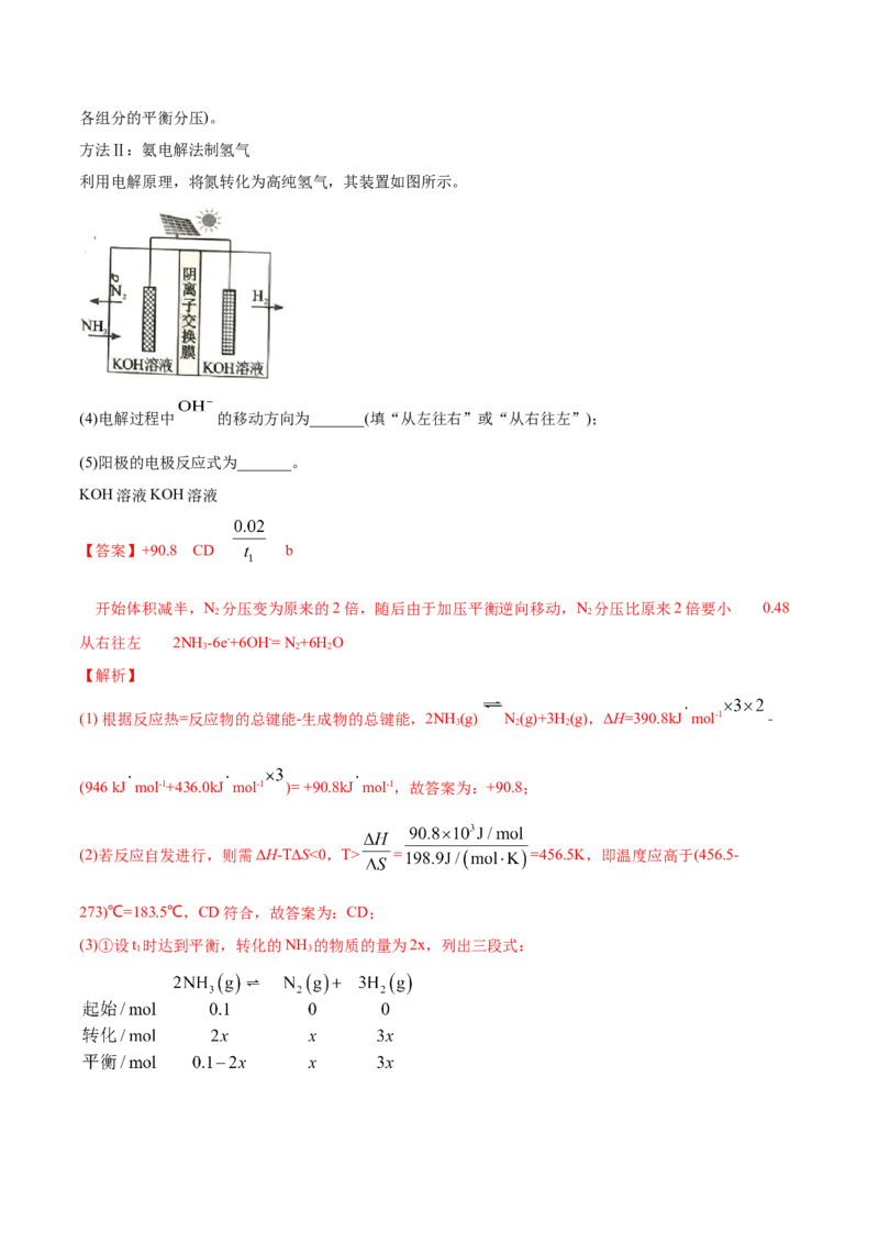 专题14化学反应原理综合-2021年高考化学真题与模拟题分类训练（教师版含解析）_05高考化学_新高考复习资料_2023年新高考资料_一轮复习_2023年新高考大一轮复习讲义
