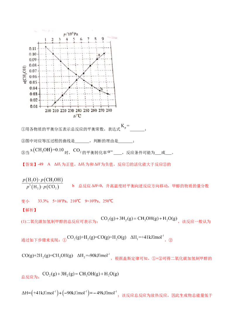 专题14化学反应原理综合-2021年高考化学真题与模拟题分类训练（教师版含解析）_05高考化学_新高考复习资料_2023年新高考资料_一轮复习_2023年新高考大一轮复习讲义