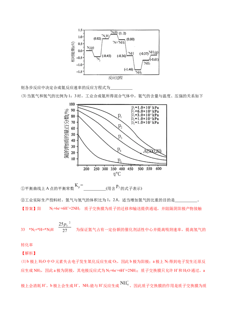 专题14化学反应原理综合-2021年高考化学真题与模拟题分类训练（教师版含解析）_05高考化学_新高考复习资料_2023年新高考资料_一轮复习_2023年新高考大一轮复习讲义