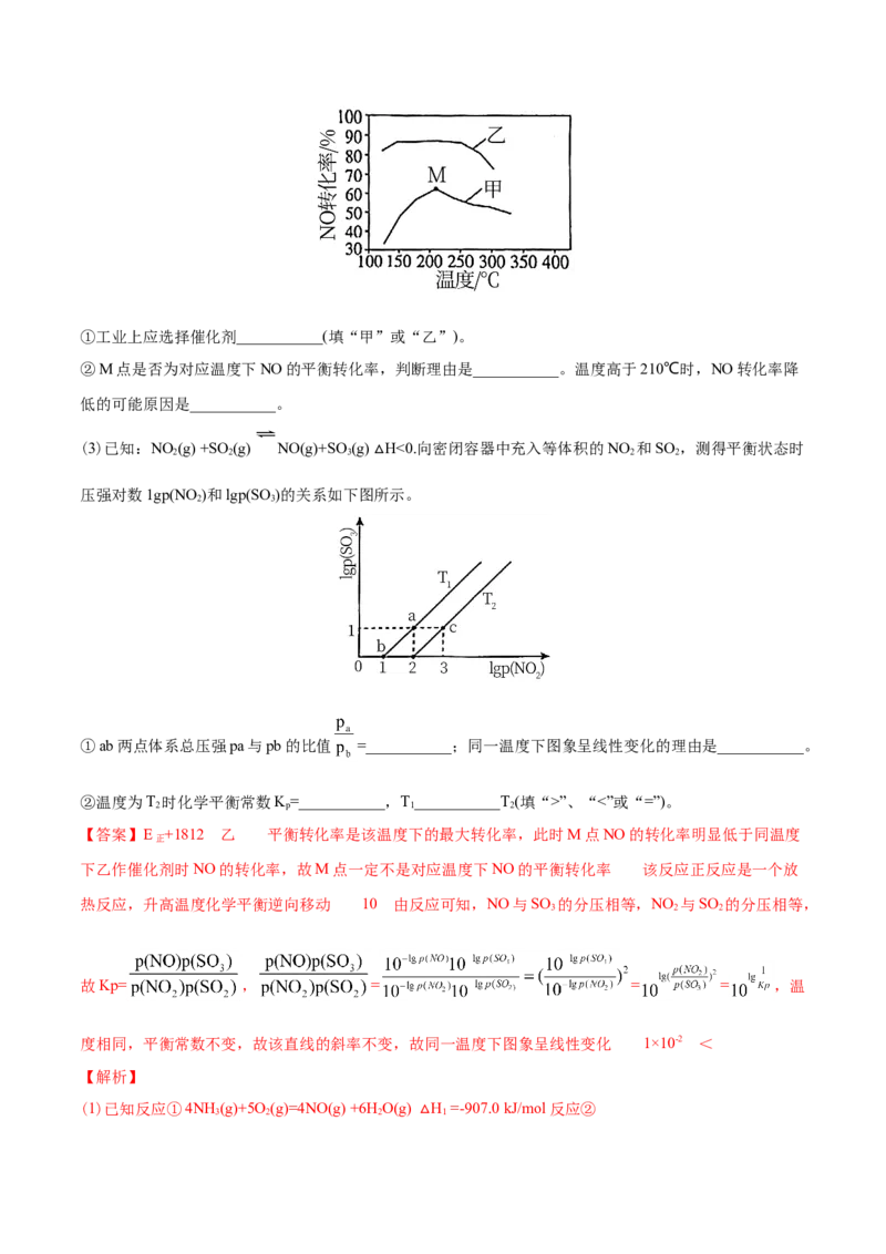 专题14化学反应原理综合-2021年高考化学真题与模拟题分类训练（教师版含解析）_05高考化学_新高考复习资料_2023年新高考资料_一轮复习_2023年新高考大一轮复习讲义
