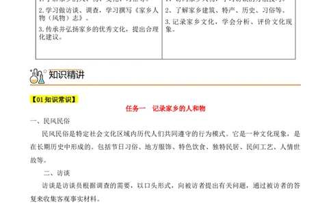 第四单元参与家乡的文化生活（学生版）-2023年高一语文同步精品讲义（必修上册）_高语_2024年高中语文新人教版同步练习讲义word精讲精练高一高二电子版