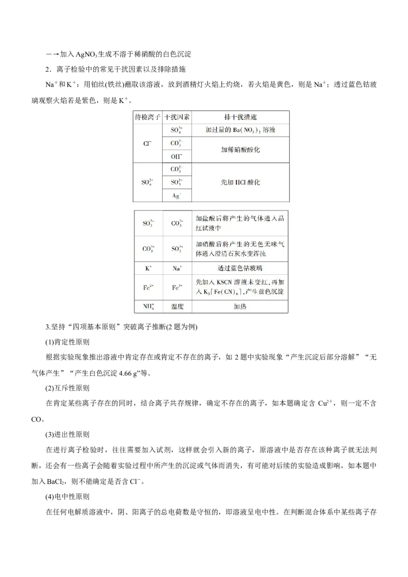 专题03离子反应方程式和离子共存（讲）原卷版-2023年高考化学二轮复习讲练测（新高考专用）_05高考化学_新高考复习资料_2023年新高考资料_二轮复习