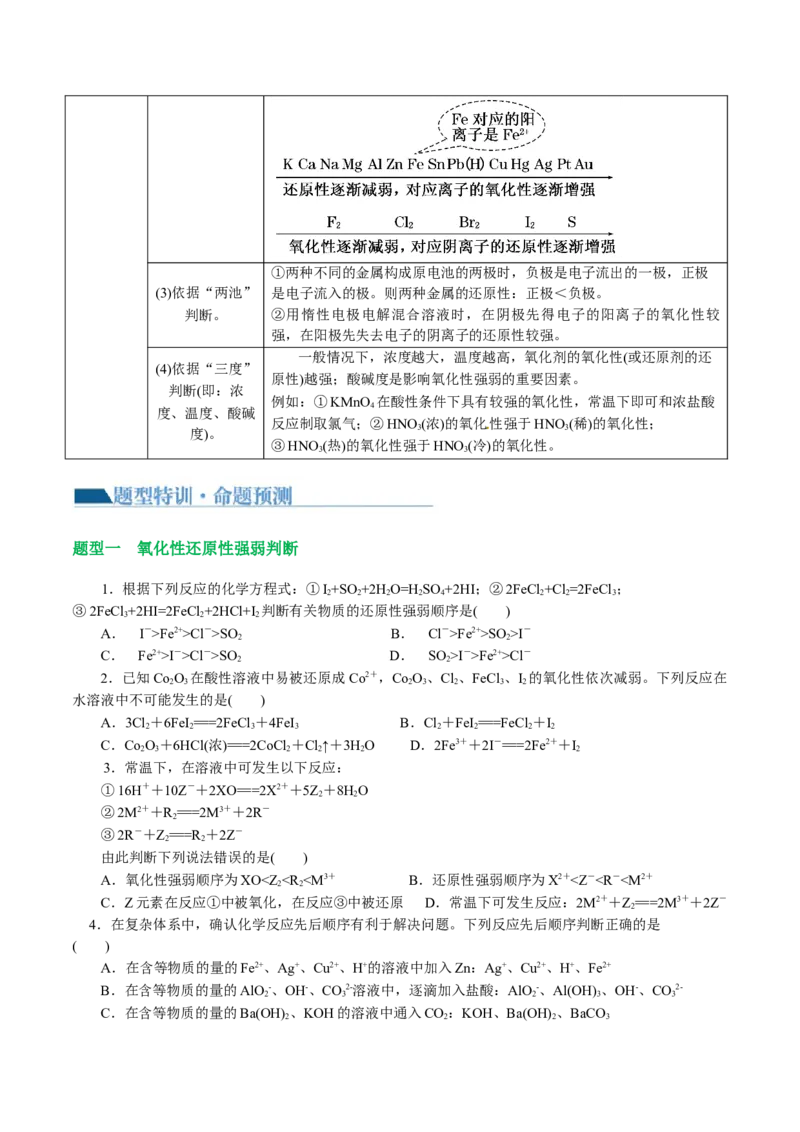 专题04氧化还原反应(讲义)(原卷版)_05高考化学_2024年新高考资料_2.2024二轮复习_2024年高考化学二轮复习讲练测（新教材新高考）