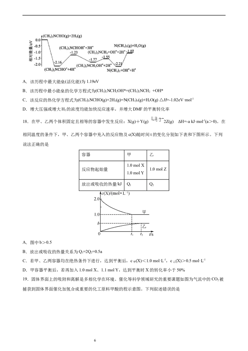 专题07化学反应速率和化学平衡（含解析）_05高考化学_2025年新高考资料_专项练习_2025高考化学专题复习冲刺练习（含解析）（完结）