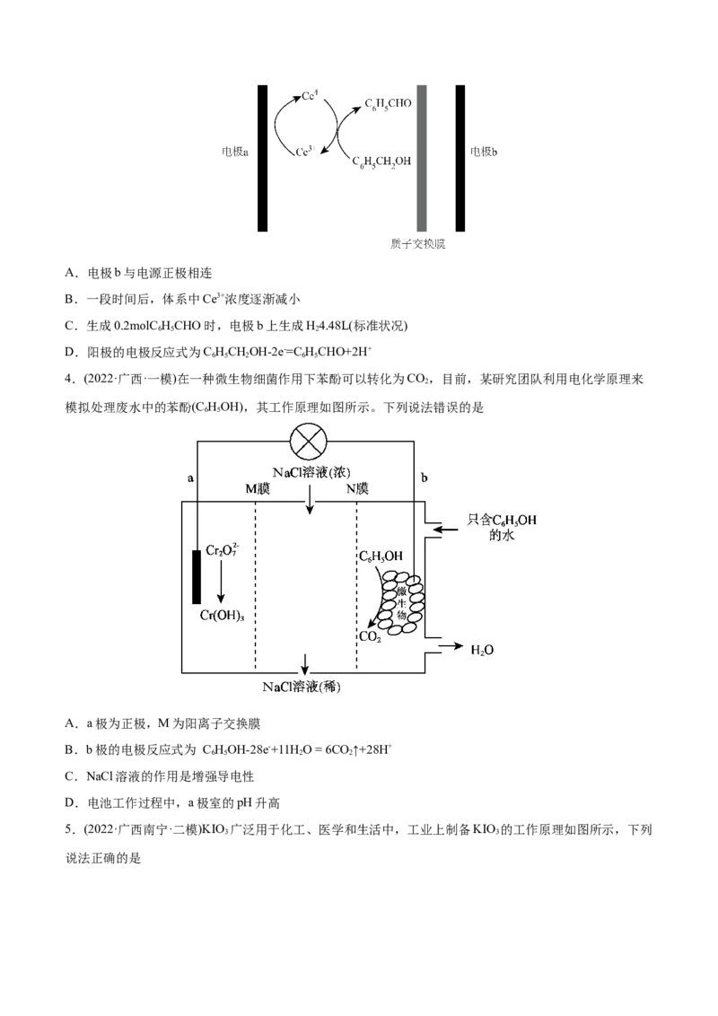 专题08电化学及其应用-2022年高考真题和模拟题化学分专题训练（学生版）_05高考化学_2024年新高考资料_1.2024一轮复习_赠2022年高考化学真题与模拟题分类训练
